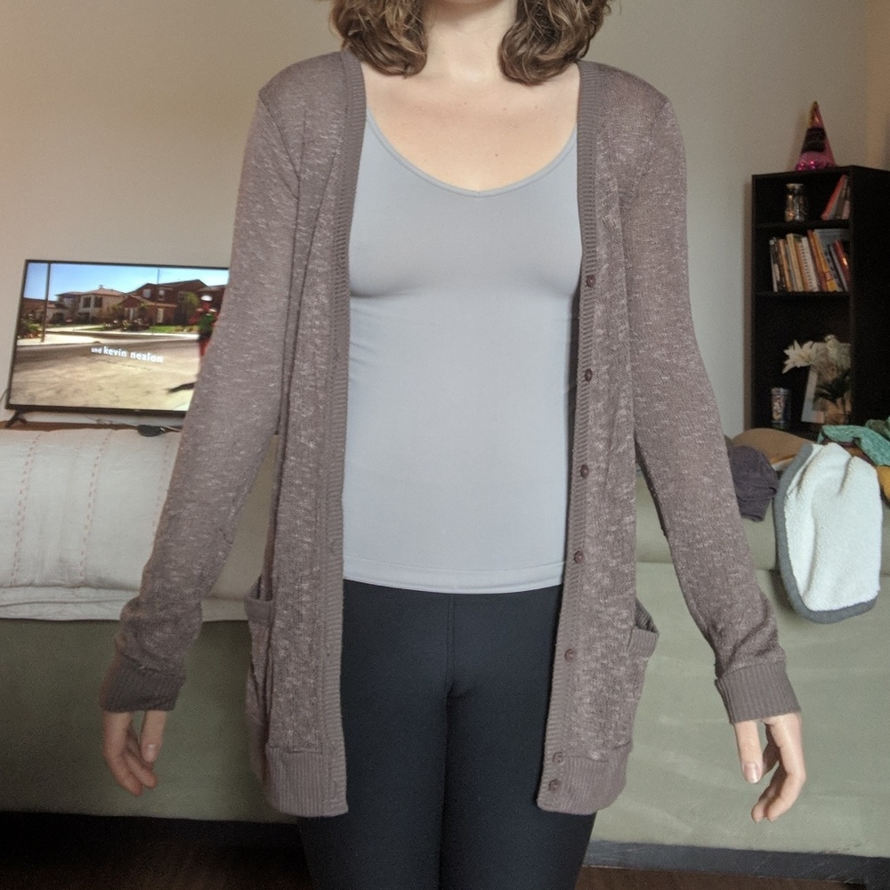 Tan thin knit sweater